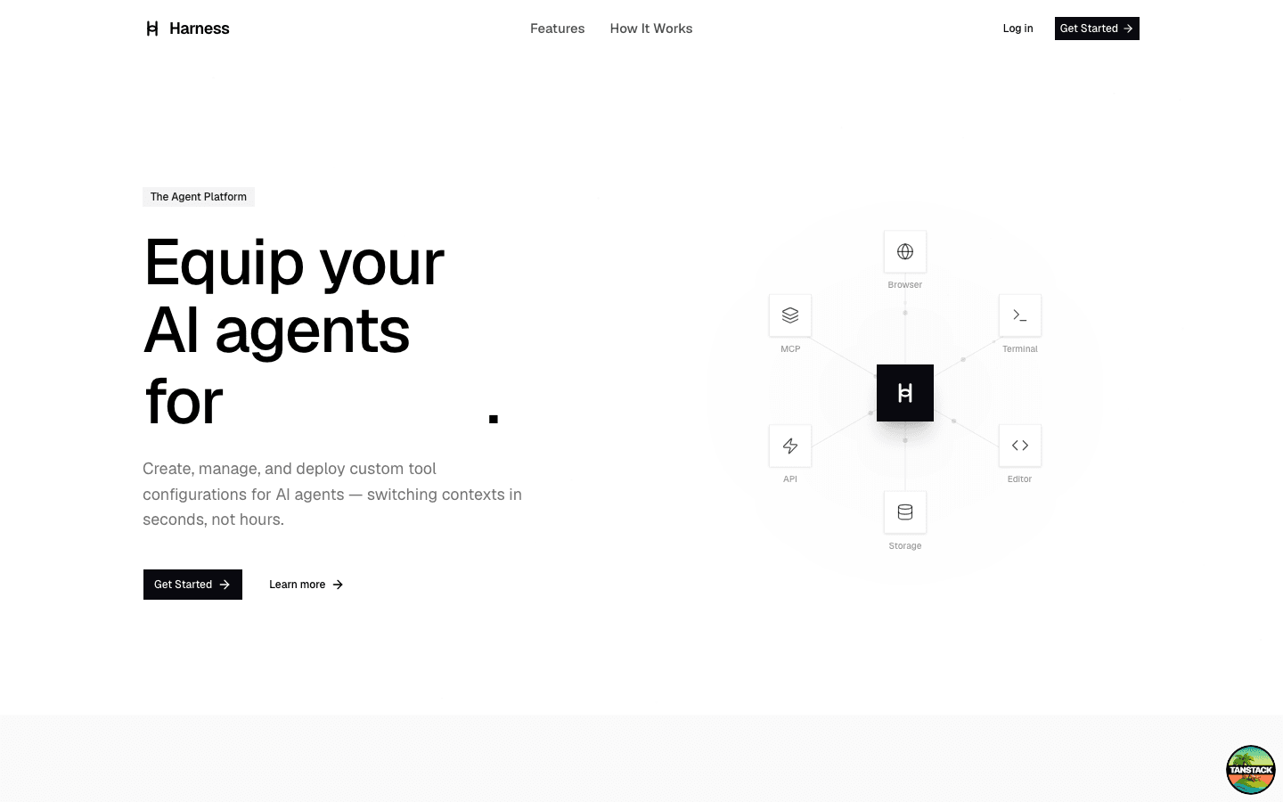 Harness landing page